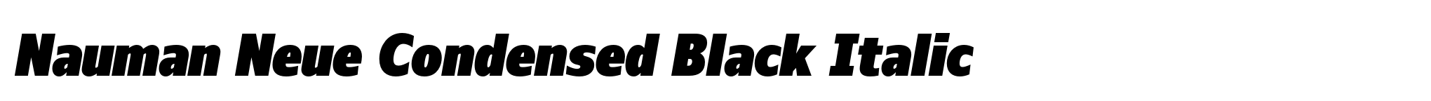 Nauman Neue Condensed Black Italic image